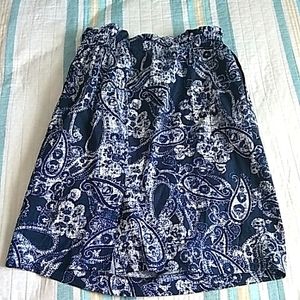 Donna Karan colorful blue and white design